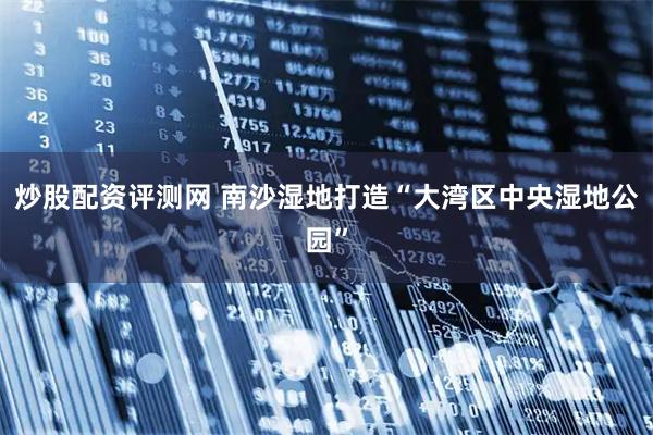 炒股配资评测网 南沙湿地打造“大湾区中央湿地公园”